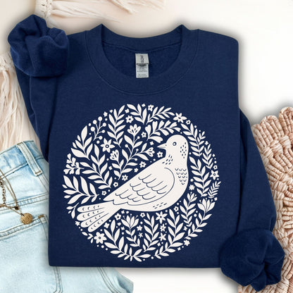 Scandinavian Bird Art Sweatshirt