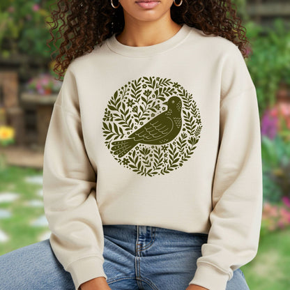Scandinavian Bird Art Sweatshirt