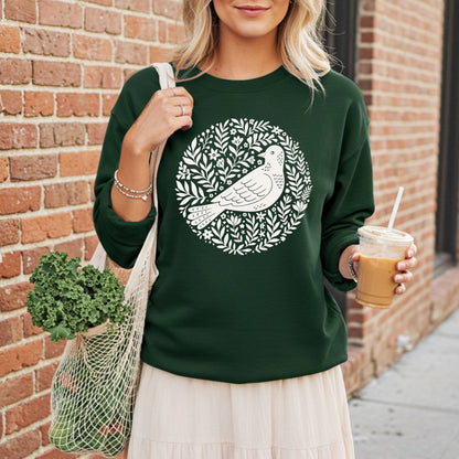 Scandinavian Bird Art Sweatshirt