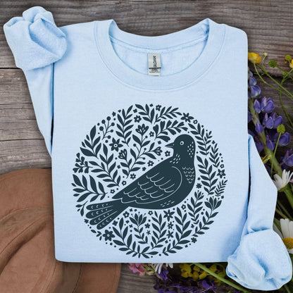 Scandinavian Bird Art Sweatshirt