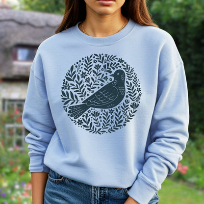 Scandinavian Bird Art Sweatshirt