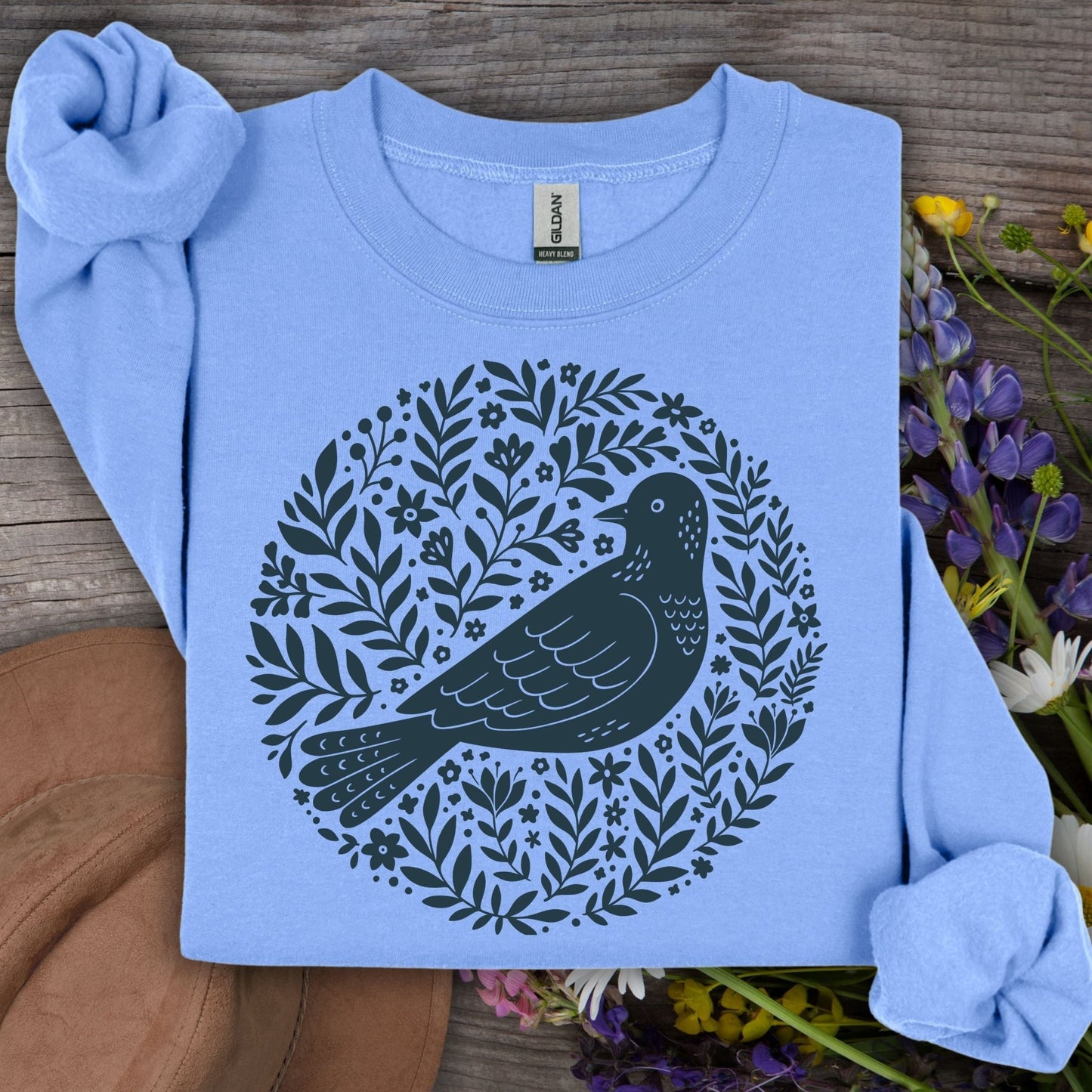 Scandinavian Bird Art Sweatshirt