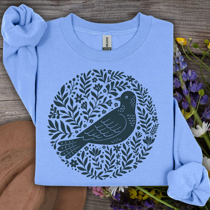 Scandinavian Bird Art Sweatshirt