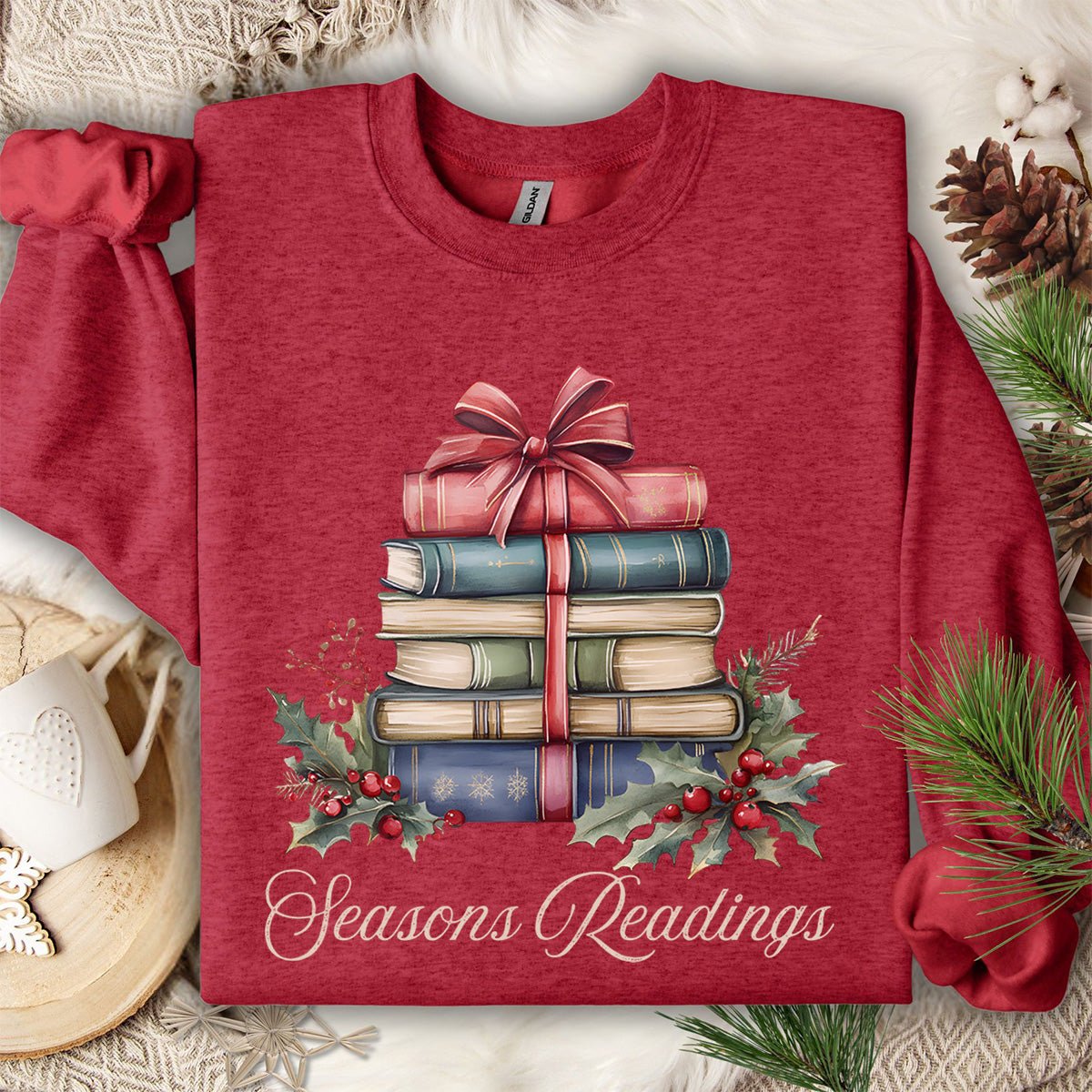 Season's Readings Holiday Books Sweatshirt