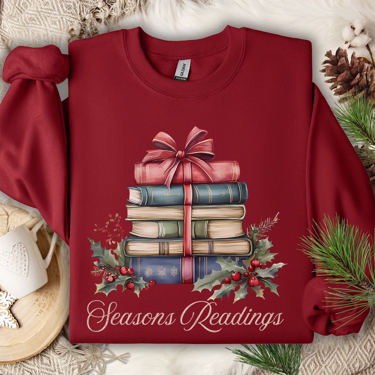 Season's Readings Holiday Books Sweatshirt