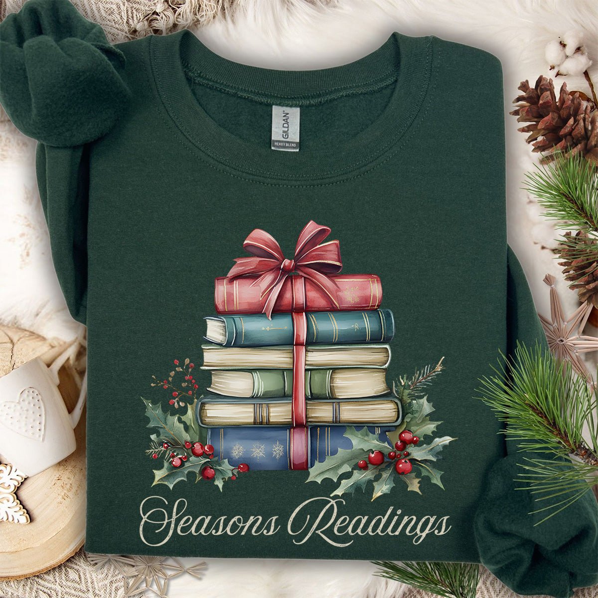 Season's Readings Holiday Books Sweatshirt