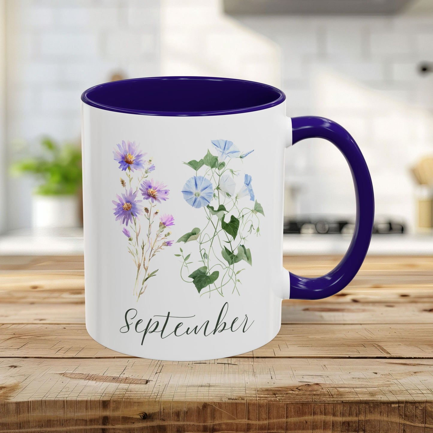 September Birth Month Flower Mug
