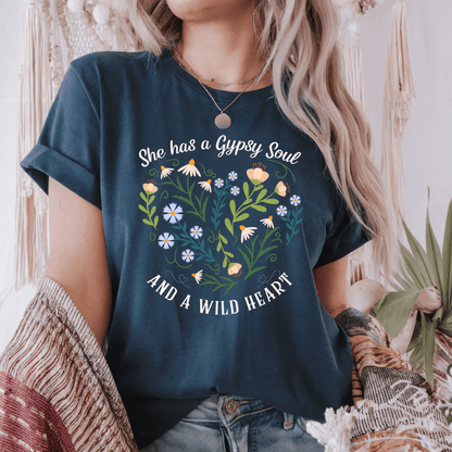 "She Has a Gypsy Soul and a Wild Heart" T-Shirt