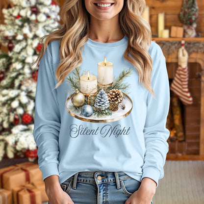 Silent Night Advent Arrangement Long Sleeve Tee