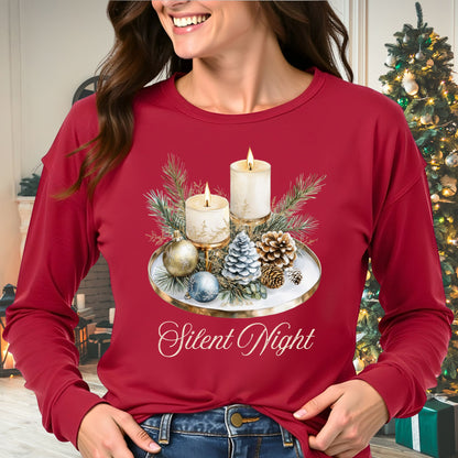 Silent Night Advent Arrangement Long Sleeve Tee
