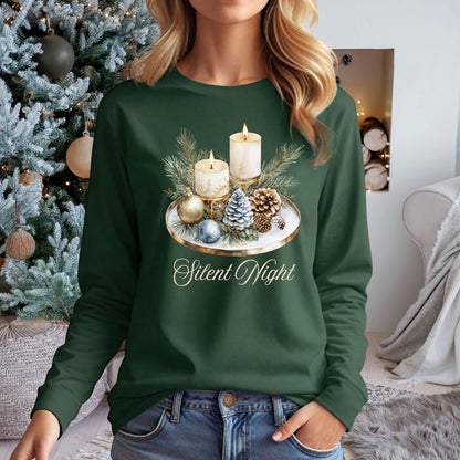 Silent Night Advent Arrangement Long Sleeve Tee