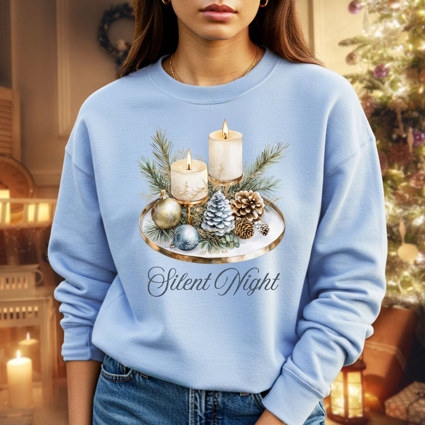 Silent Night Advent Arrangement Sweatshirt