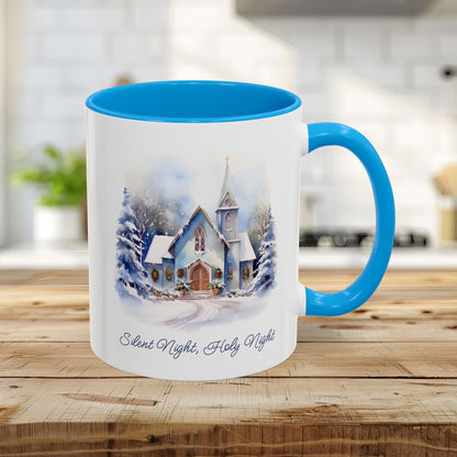 Silent Night Snowy Chapel Mug (11/15oz)