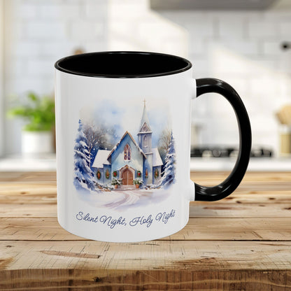Silent Night Snowy Chapel Mug (11/15oz)