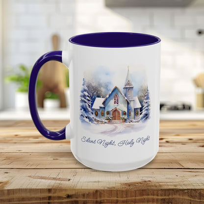 Silent Night Snowy Chapel Mug (11/15oz)