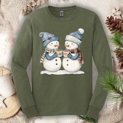 Snow Couple in Love Long Sleeve Tee