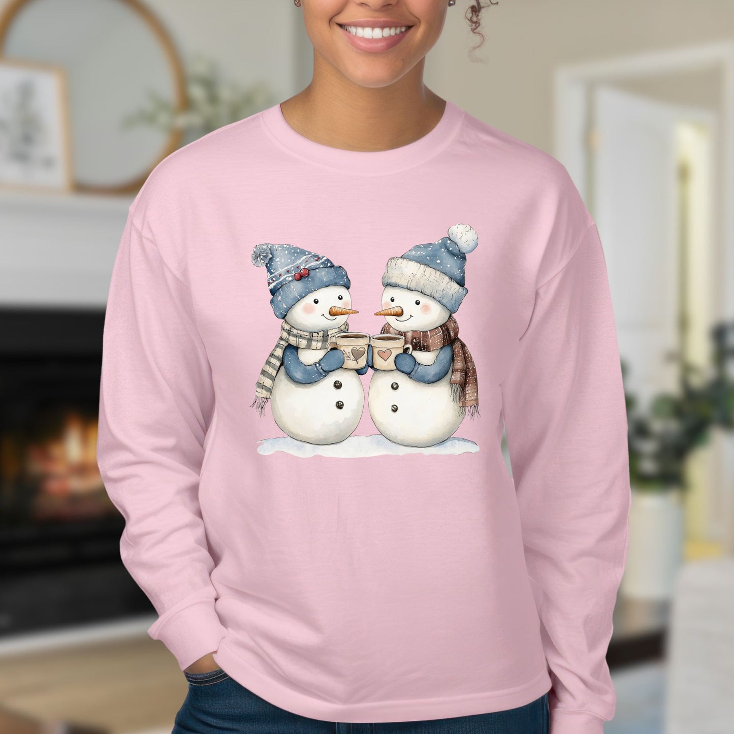 Snow Couple in Love Long Sleeve Tee