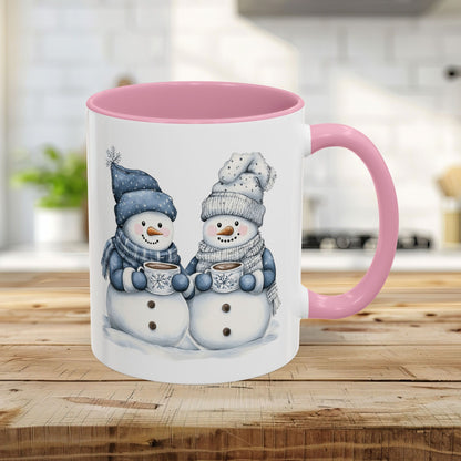 Snow Couple with Hot Chocolate Mug (11/15oz)