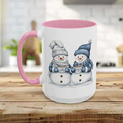 Snow Couple with Hot Chocolate Mug (11/15oz)