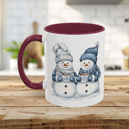 Snow Couple with Hot Chocolate Mug (11/15oz)