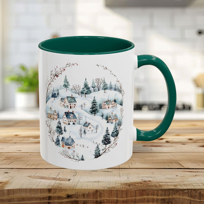 Snowy Winter Village Ceramic Mug  (11/15oz)