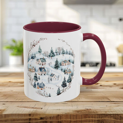 Snowy Winter Village Ceramic Mug  (11/15oz)