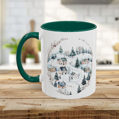 Snowy Winter Village Ceramic Mug  (11/15oz)