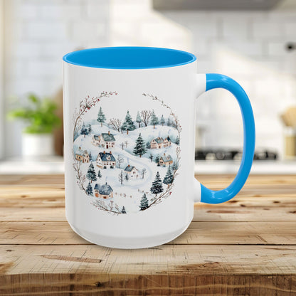 Snowy Winter Village Ceramic Mug  (11/15oz)