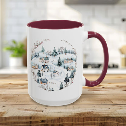 Snowy Winter Village Ceramic Mug  (11/15oz)