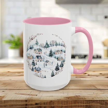 Snowy Winter Village Ceramic Mug  (11/15oz)