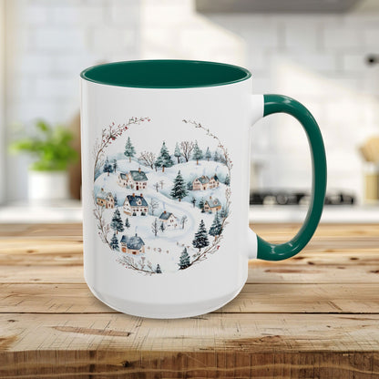 Snowy Winter Village Ceramic Mug  (11/15oz)