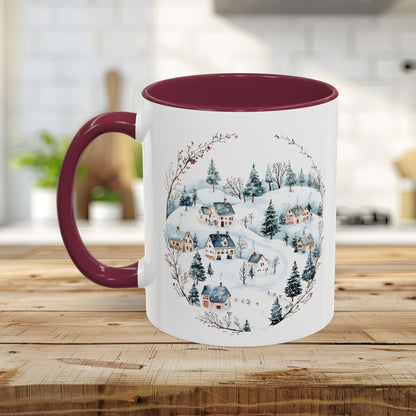Snowy Winter Village Ceramic Mug  (11/15oz)