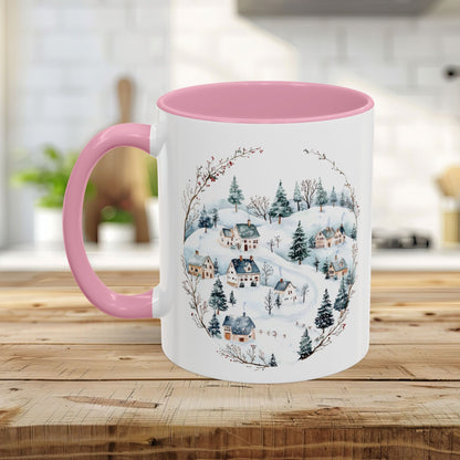 Snowy Winter Village Ceramic Mug  (11/15oz)