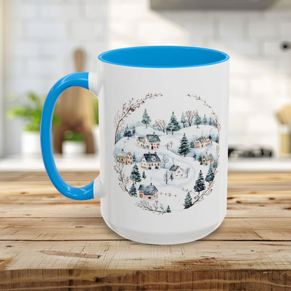 Snowy Winter Village Ceramic Mug  (11/15oz)