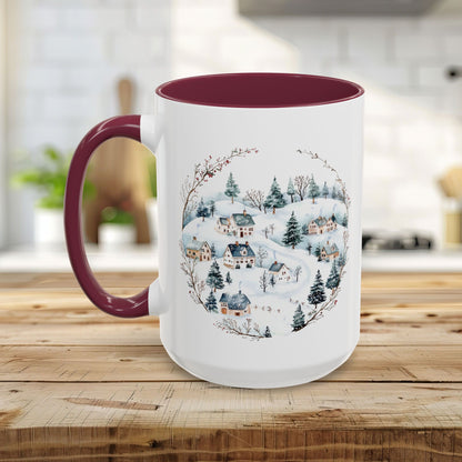 Snowy Winter Village Ceramic Mug  (11/15oz)
