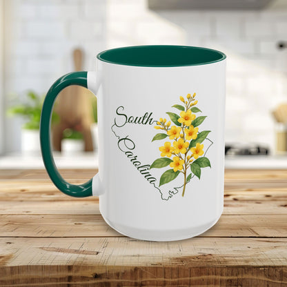 South Carolina State Flower Mug — Yellow Jasmine (11/15oz)