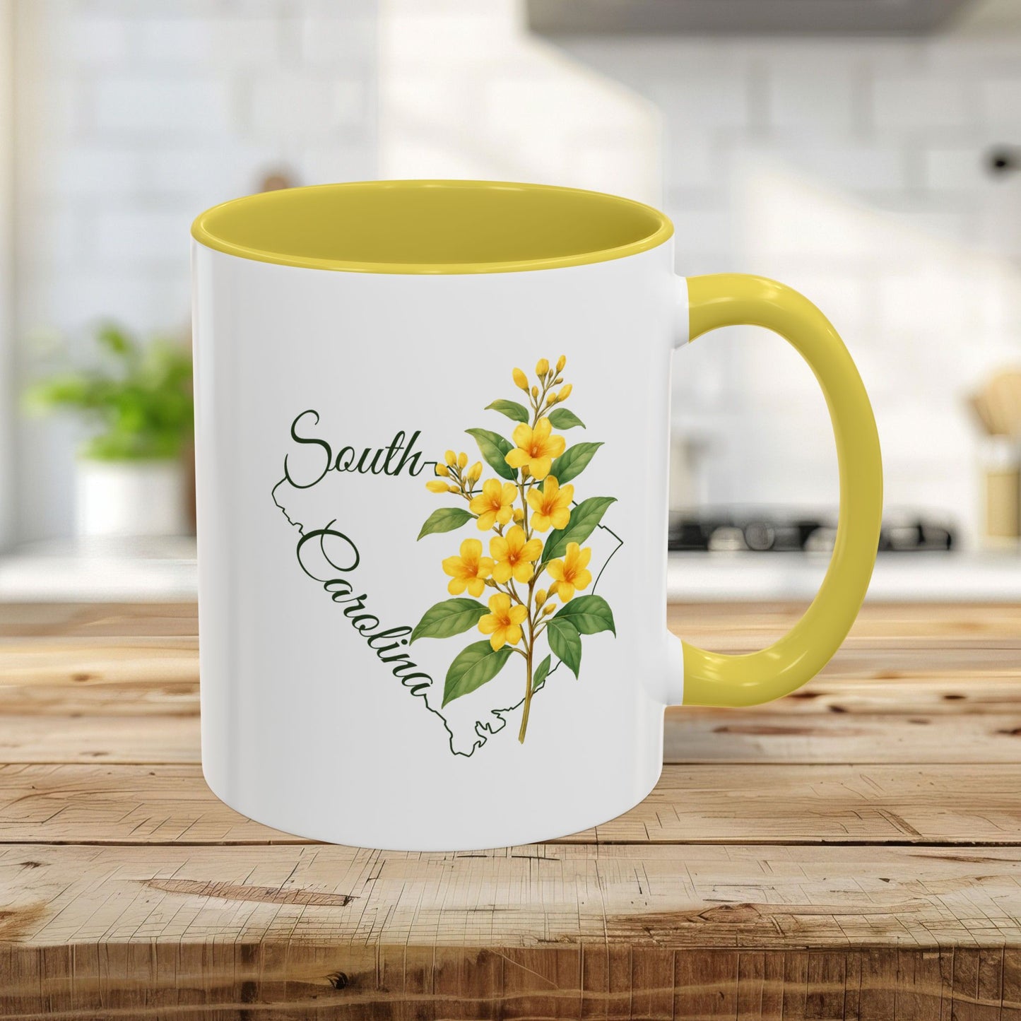 South Carolina State Flower Mug — Yellow Jasmine (11/15oz)