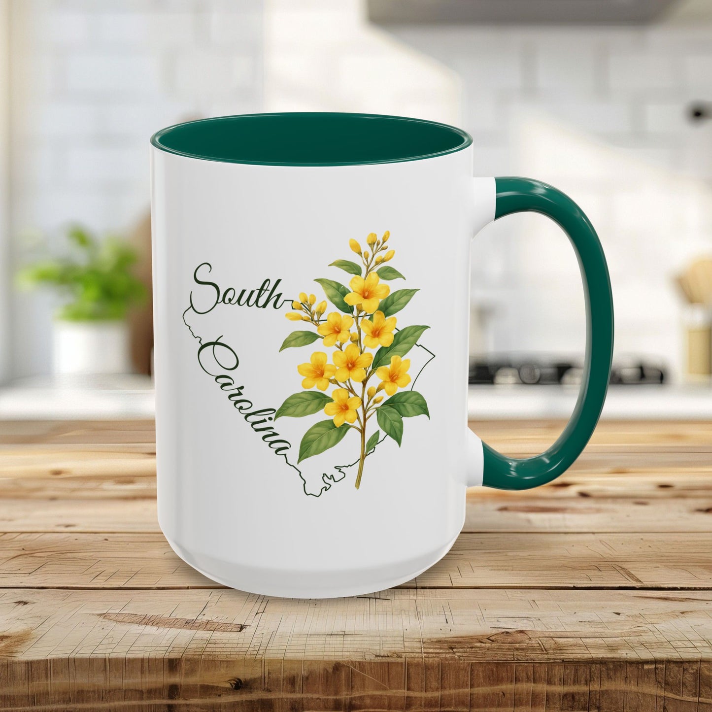 South Carolina State Flower Mug — Yellow Jasmine (11/15oz)