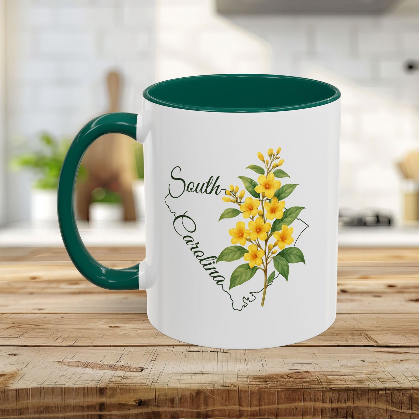 South Carolina State Flower Mug — Yellow Jasmine (11/15oz)