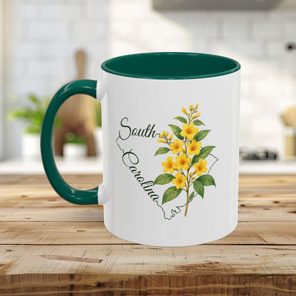 South Carolina State Flower Mug — Yellow Jasmine (11/15oz)