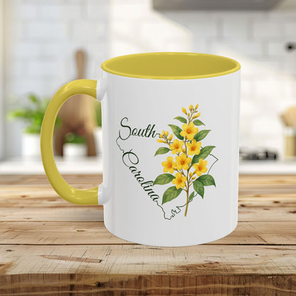 South Carolina State Flower Mug — Yellow Jasmine (11/15oz)