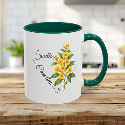 South Carolina State Flower Mug — Yellow Jasmine (11/15oz)