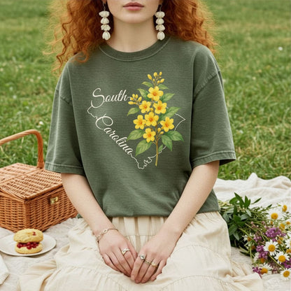 South Carolina State Flower T-Shirt — Yellow Jessamine