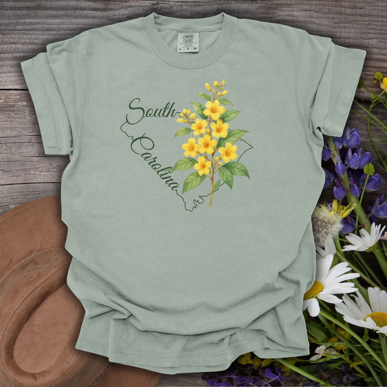 South Carolina State Flower T-Shirt — Yellow Jessamine