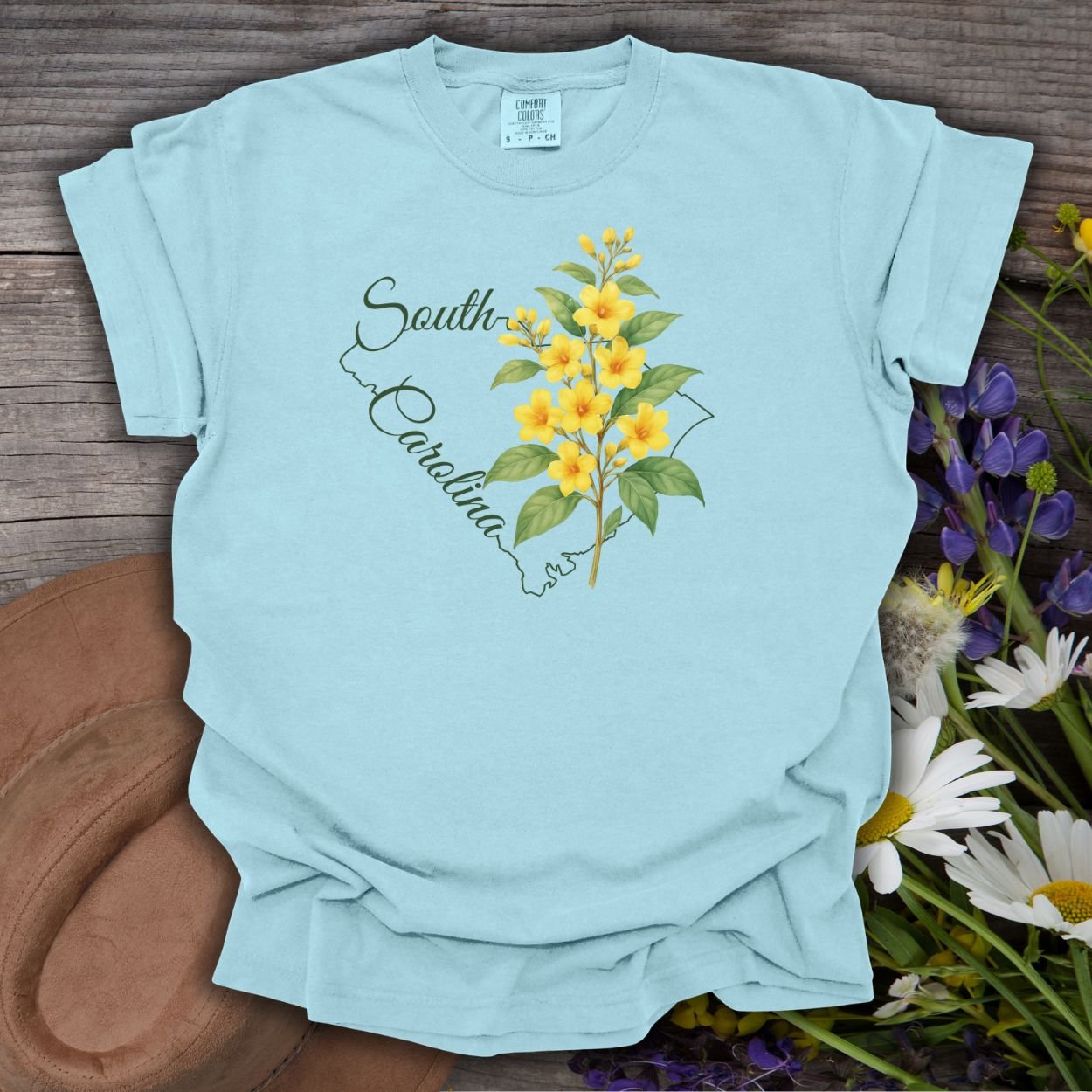 South Carolina State Flower T-Shirt — Yellow Jessamine