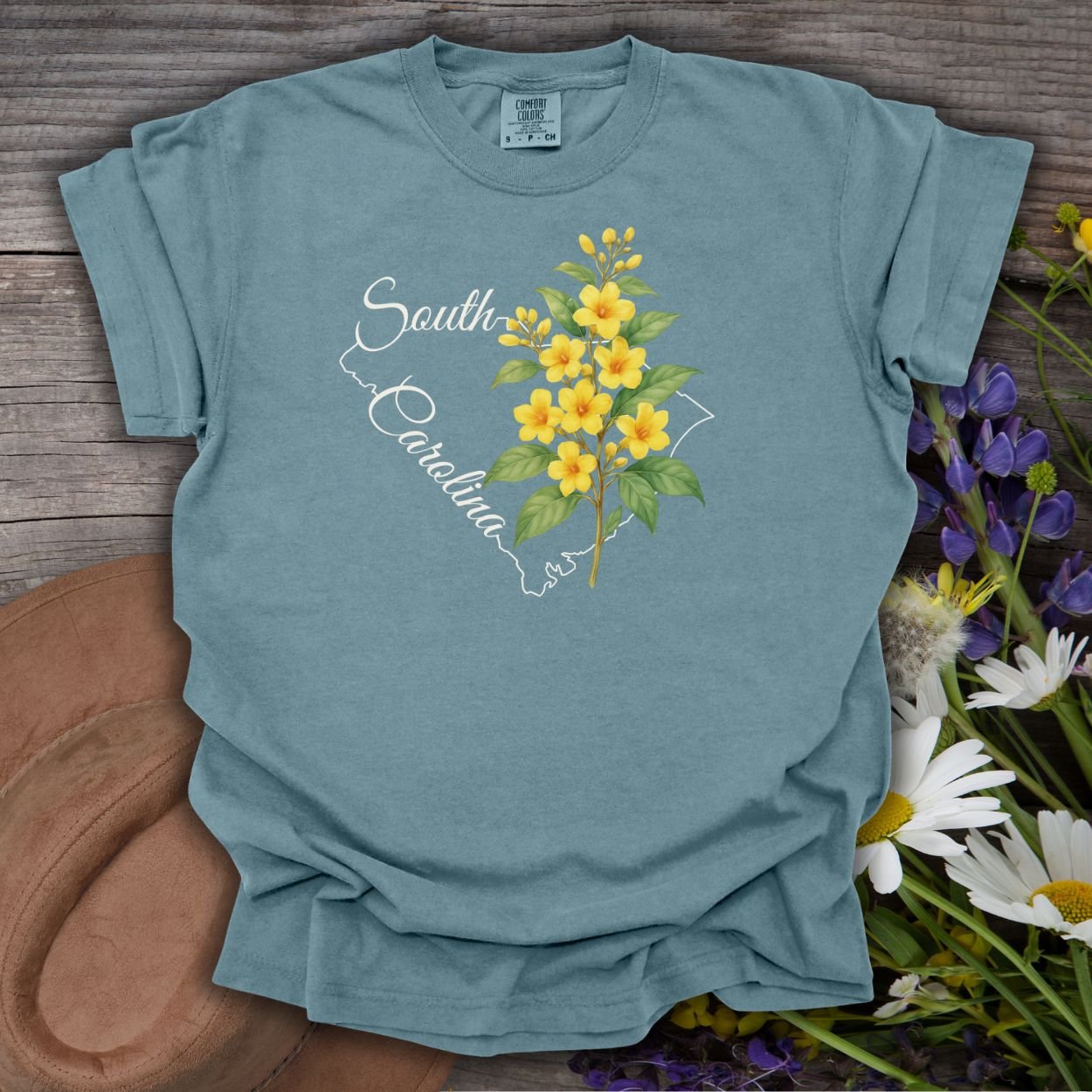 South Carolina State Flower T-Shirt — Yellow Jessamine