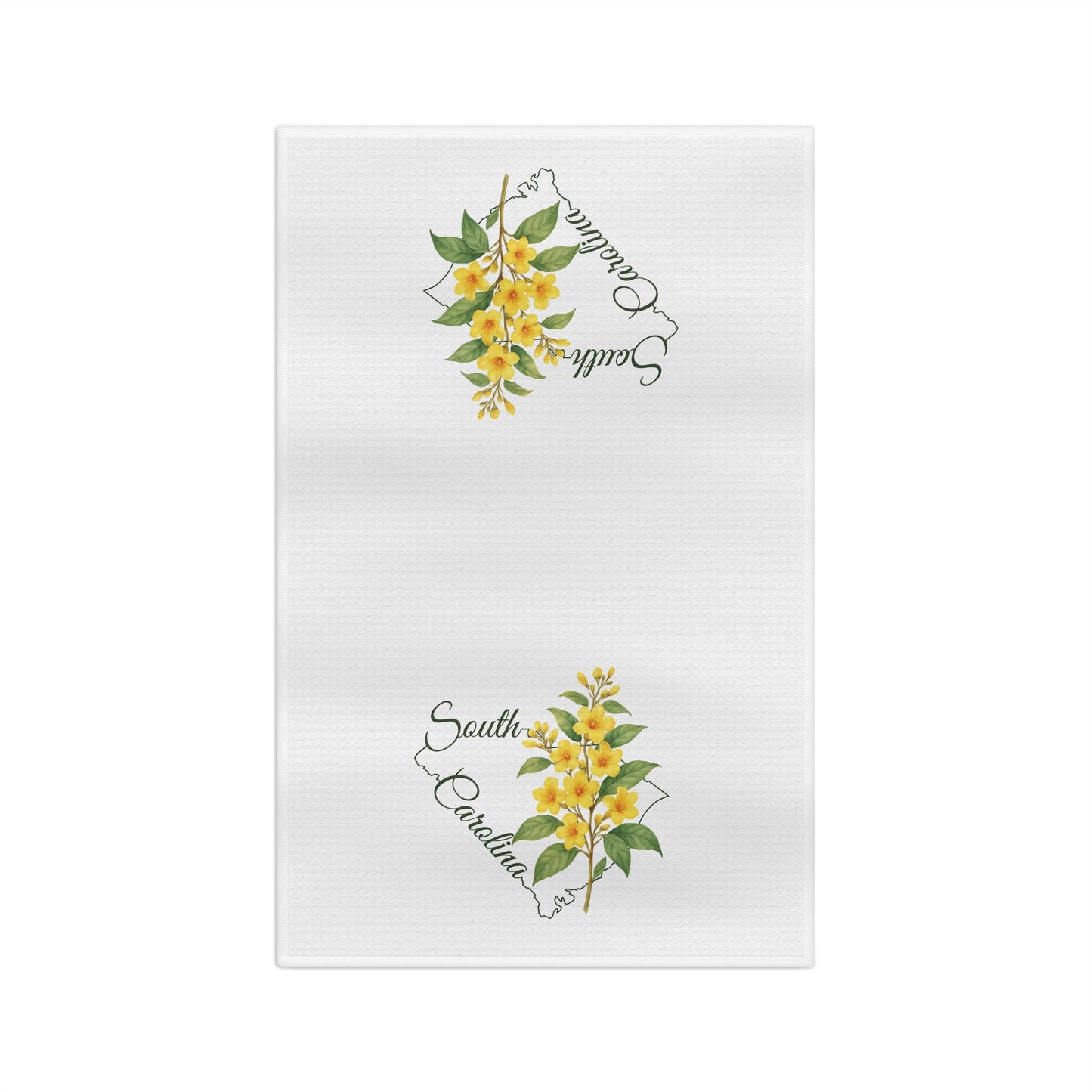 South Carolina State Flower Tea Towel — Yellow Jessamine