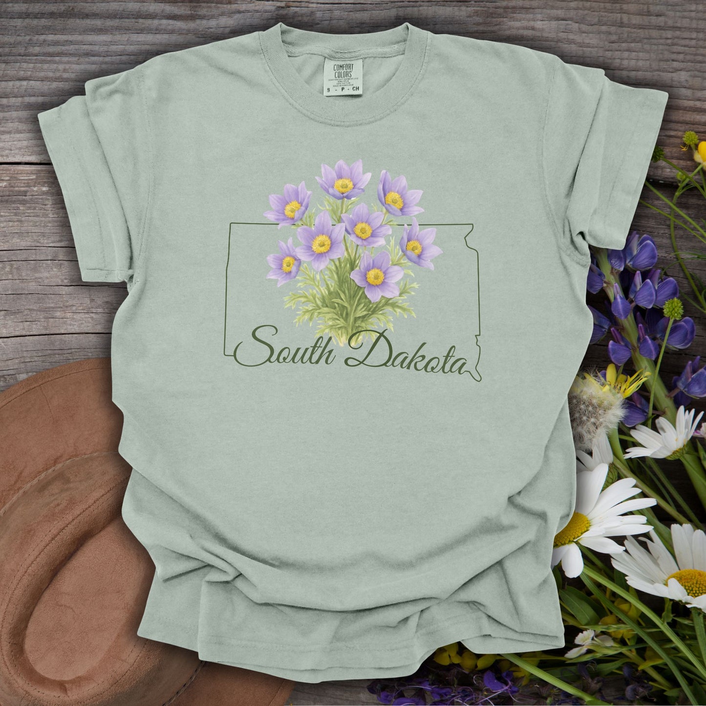 South Dakota State Flower T-Shirt — American Pasque Flower
