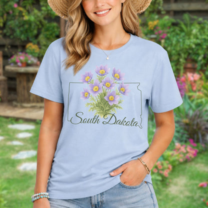 South Dakota State Flower T-Shirt — American Pasque Flower
