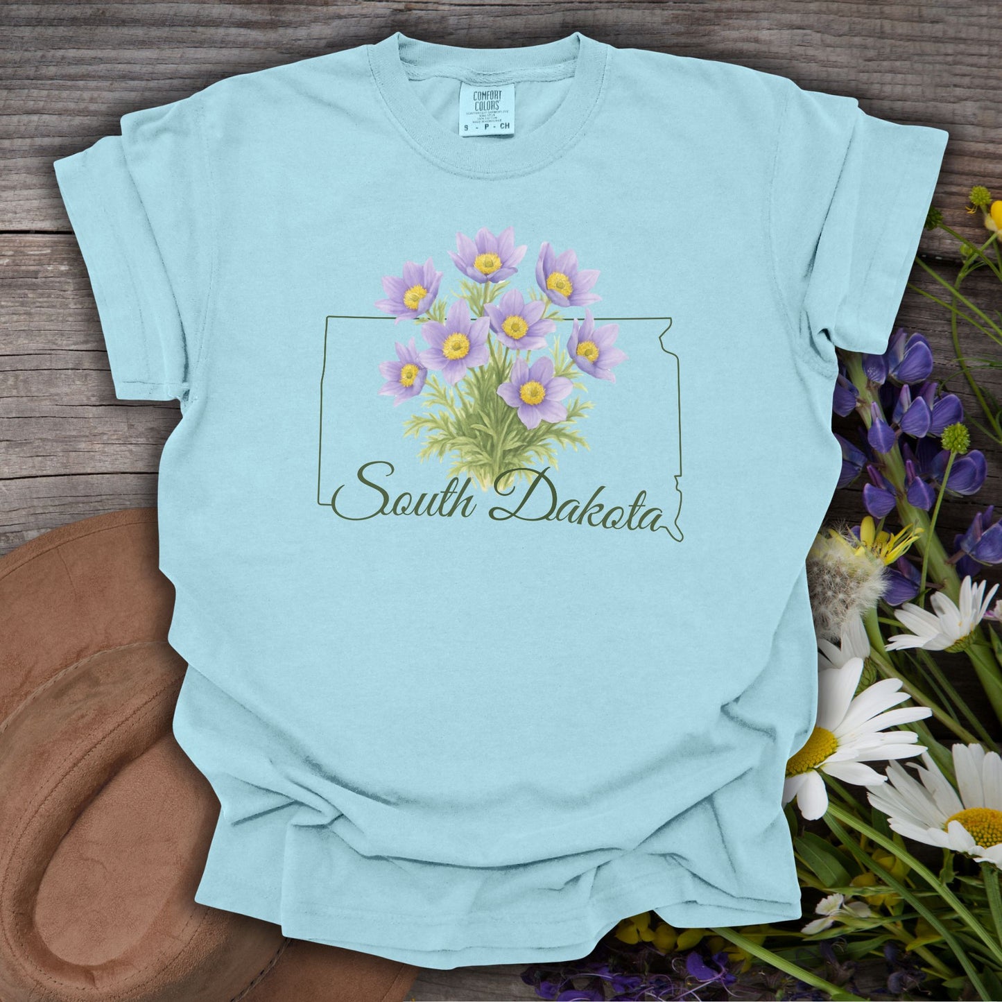 South Dakota State Flower T-Shirt — American Pasque Flower